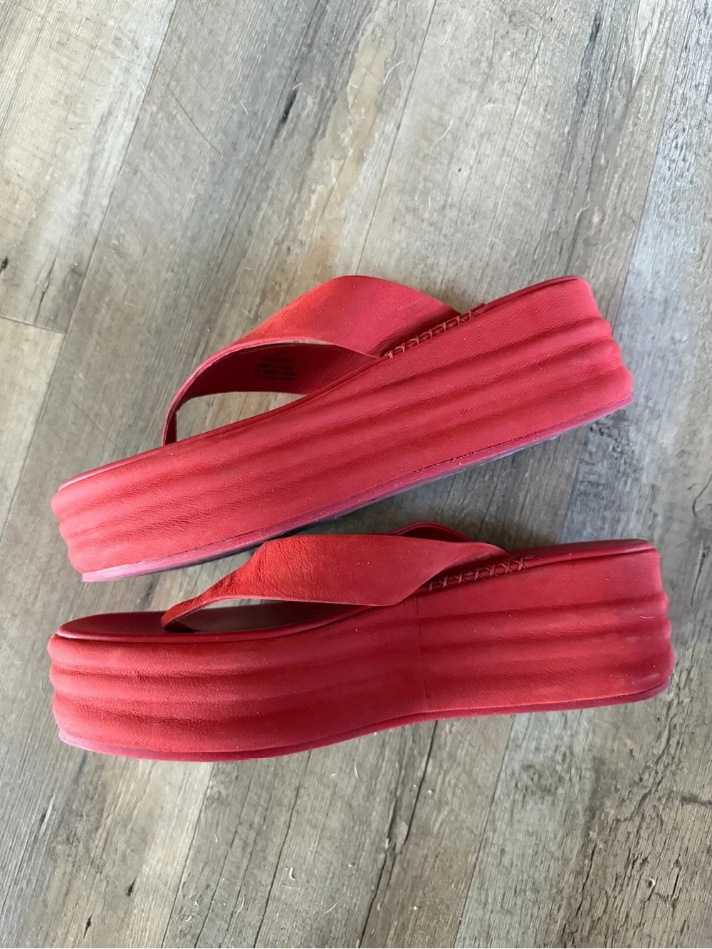 Free People Haven Thong Platform Sandals | Flame